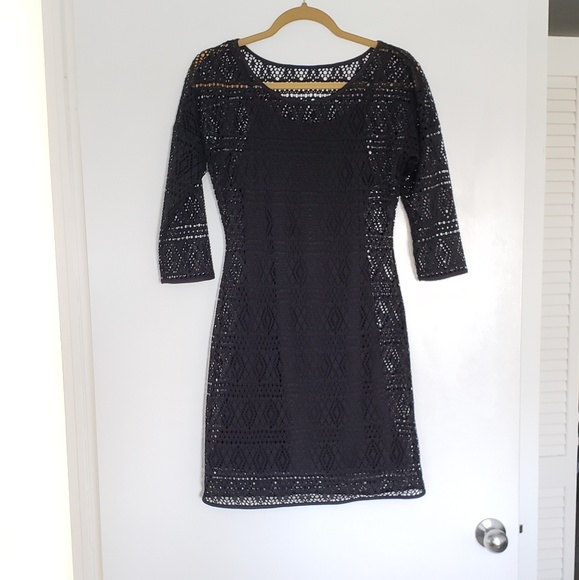 Express Dresses & Skirts - Express Little Black Dress with Cut out lace